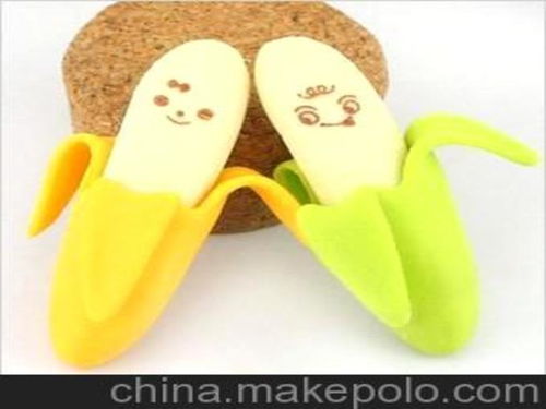 WJ016 厂家直供 迷你香蕉橡皮擦 造型表情橡皮 可剥皮 学生用品图片2